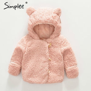 Baby Boys Fur Coats Winter Thickening Kids Jackets Clothing Baby Girls Clothes Cute Cartoon Hooded Children Coat